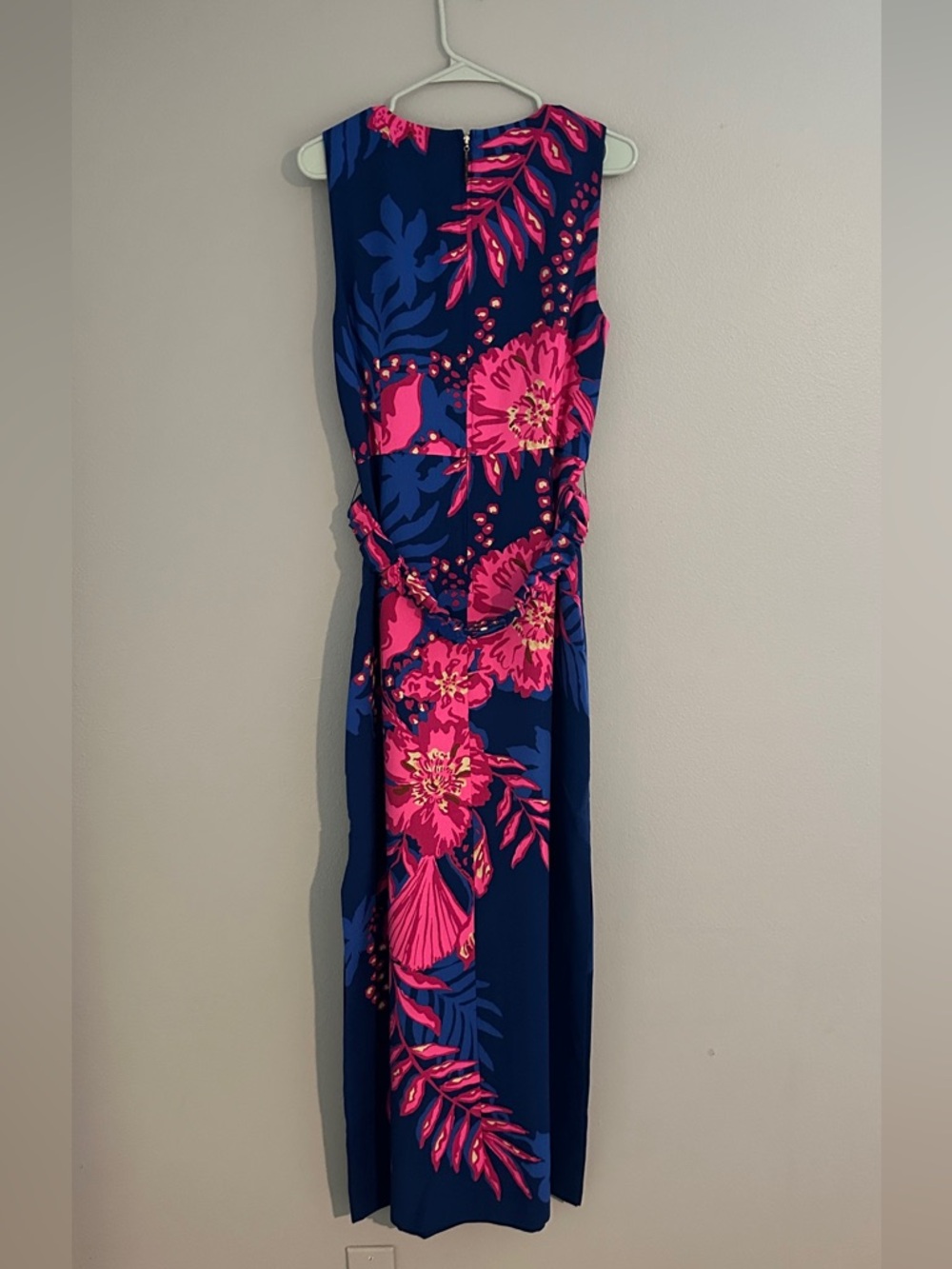 Lilly Pulitzer Floral Maxi Dress Belted Size 10 - Picture 3 of 13